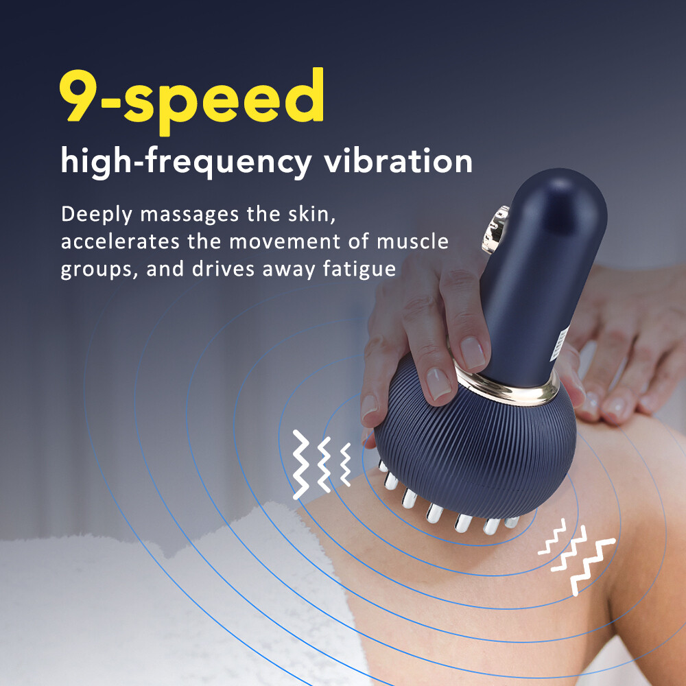 Lymphatic Drainage Cellulite Massager Microcurrent, Red Light, Heat & Vibration