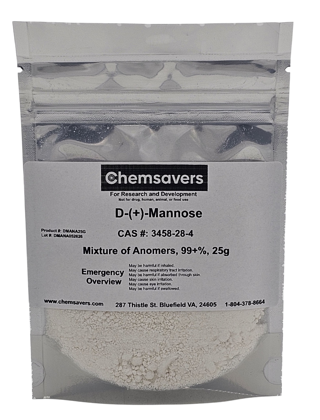 D-(+)-Mannose, Mixture of Anomers, 99+%, 25g