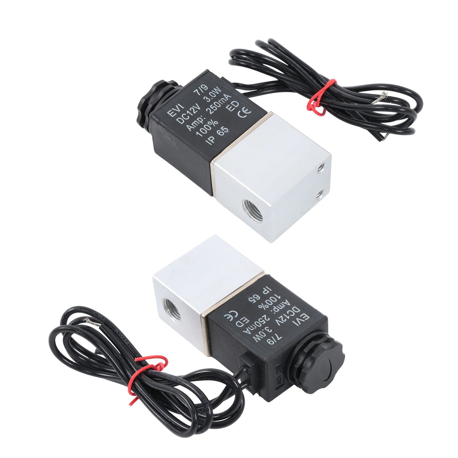 2X 1/4" Fast Response Electric Air Water Solenoid Valve 12V DC Normally Closed