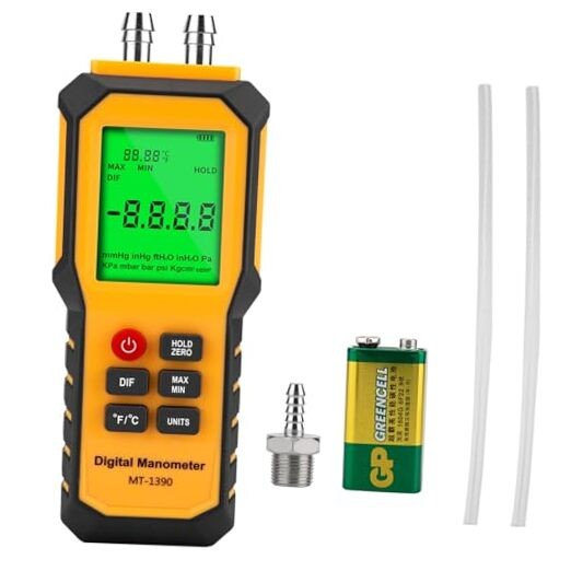 Pressure Port Digital Manometer 5/16 Inches Diameter Port