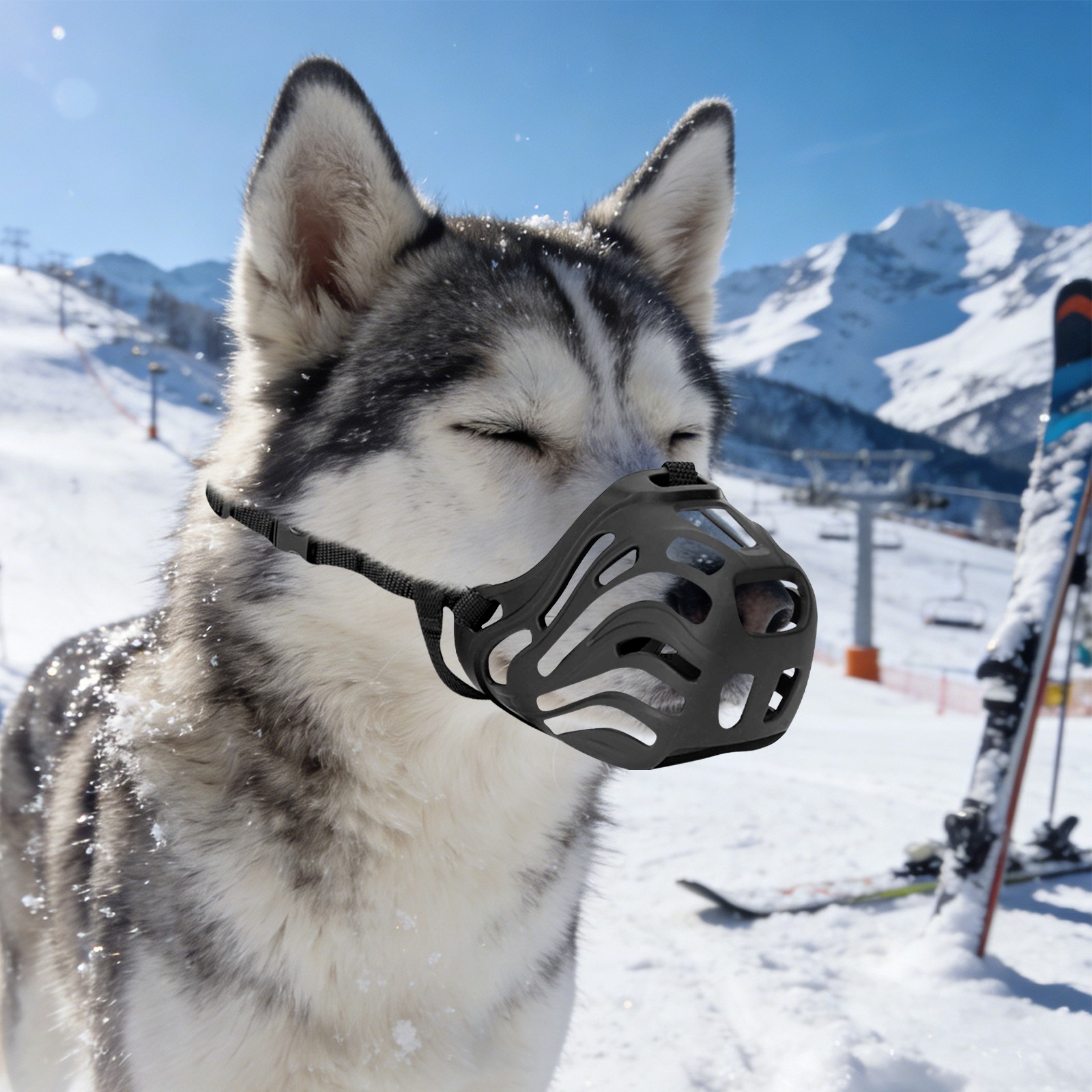 Dog Muzzle, Soft Breathable Dog Muzzle, Dog Muzzle Preventing Chewing and Biting