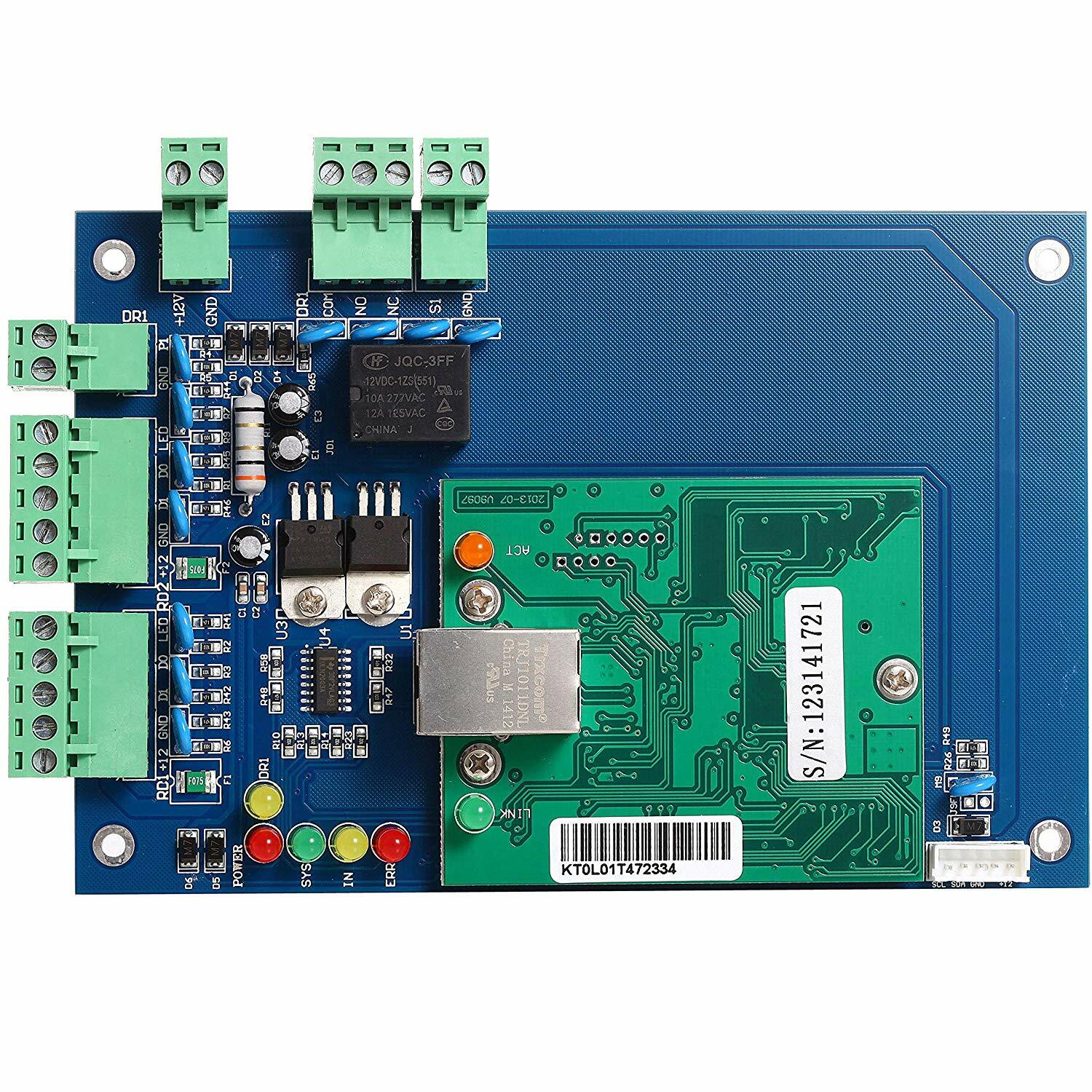 Wiegand TCP/IP Network Access Control Board Panel Controller For 1 Door 2 Reader