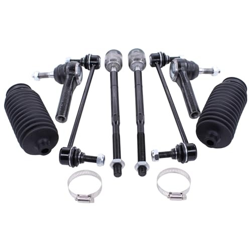 Front Inner and Outer Tie Rod Ends Sway Bar End Links and Boot for Dodge