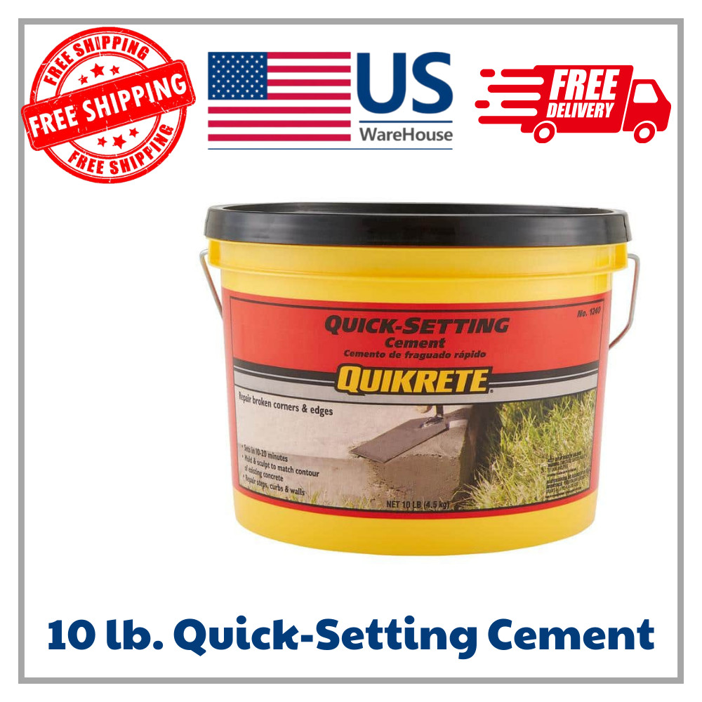 Quikrete Quick Setting Cement 10 lb Concrete Repair Mix Fast Set