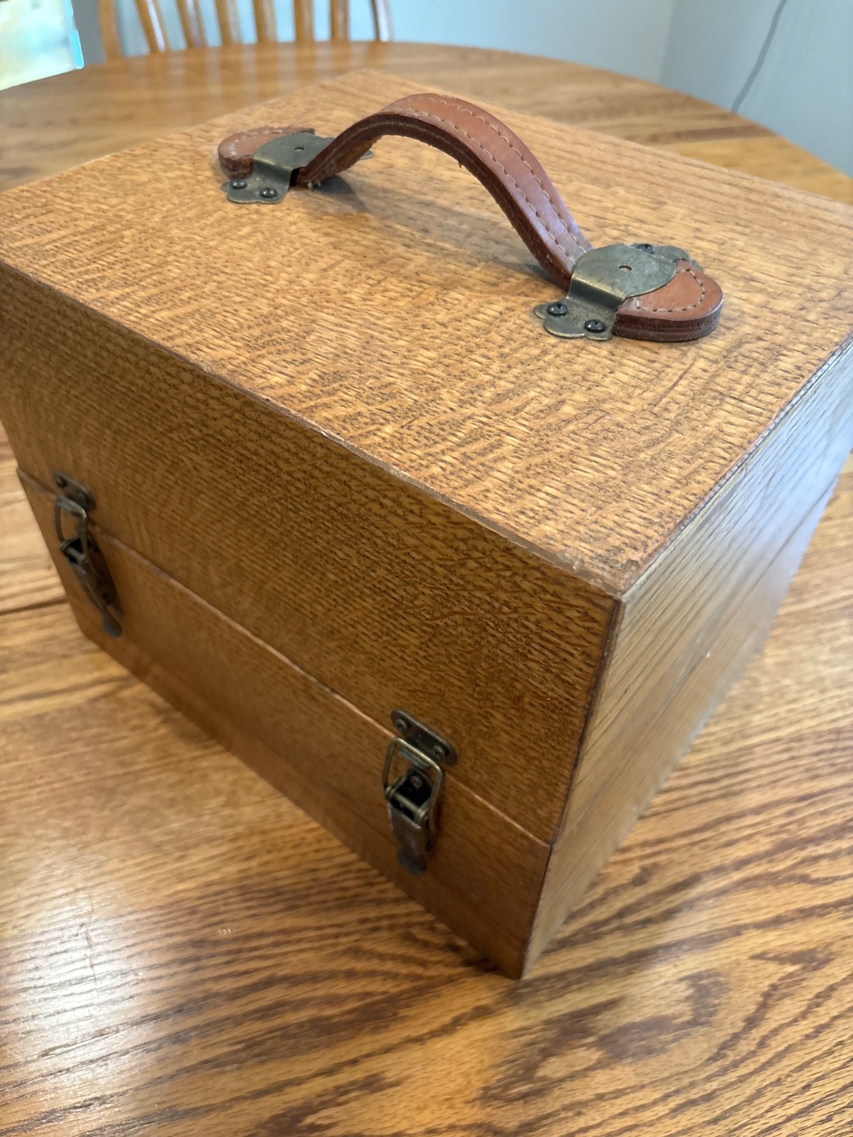 Custom built 6” diameter Magdeburg hemispheres with oak storage box