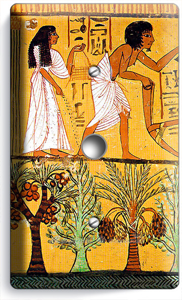 ANCIENT EGYPTIAN PEOPLE HIEROGLYPH WALL ART LIGHT DIMMER CABLE PLATES ROOM DECOR