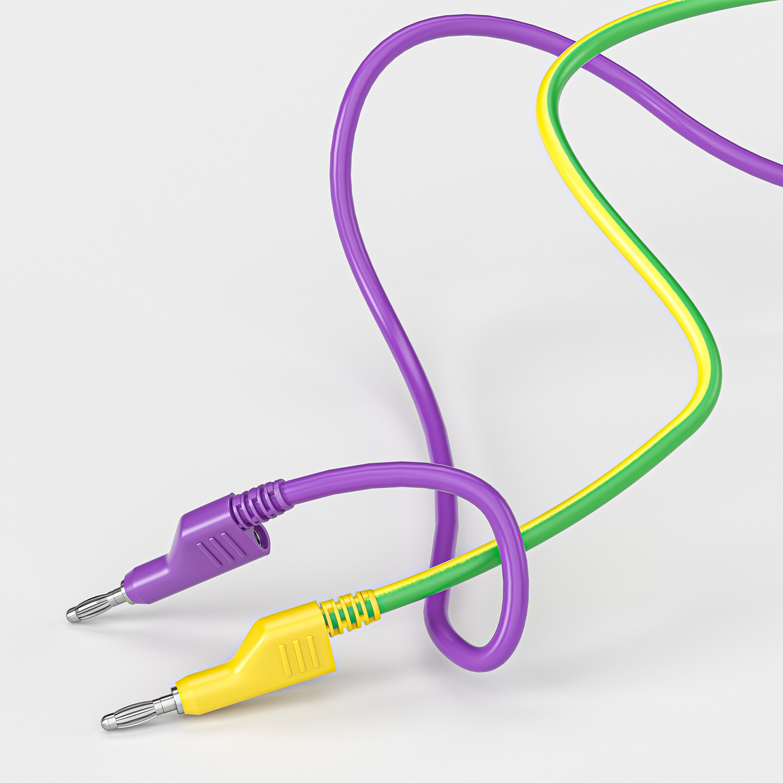 4mm Stackable Banana Plug to Banana Plug Test Leads 8PCS Silicone Cable Wires
