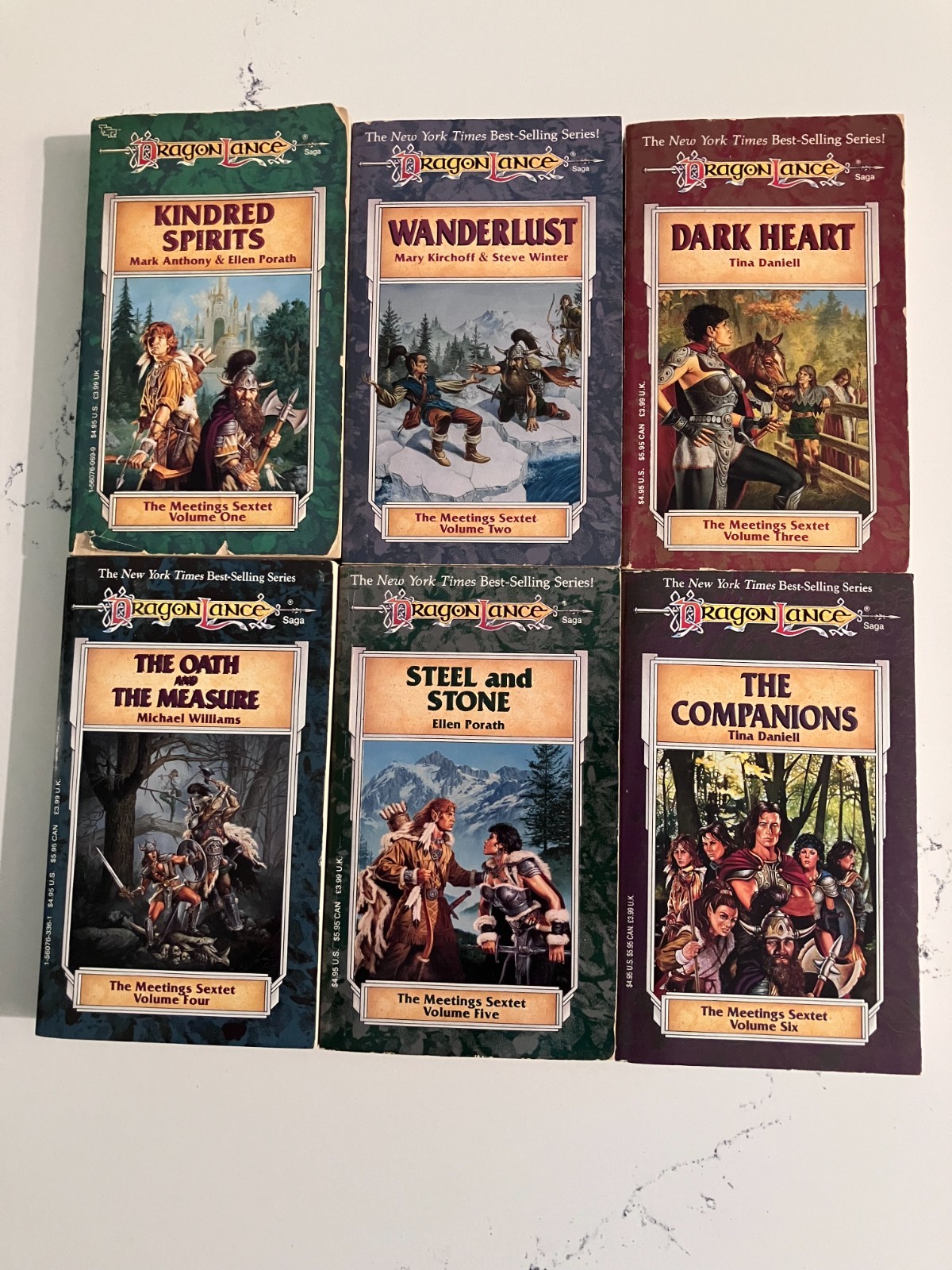 TSR DRAGONLANCE ~ THE MEETINGS SEXTET SERIES COMPLETE SET LOT SIX BOOKS