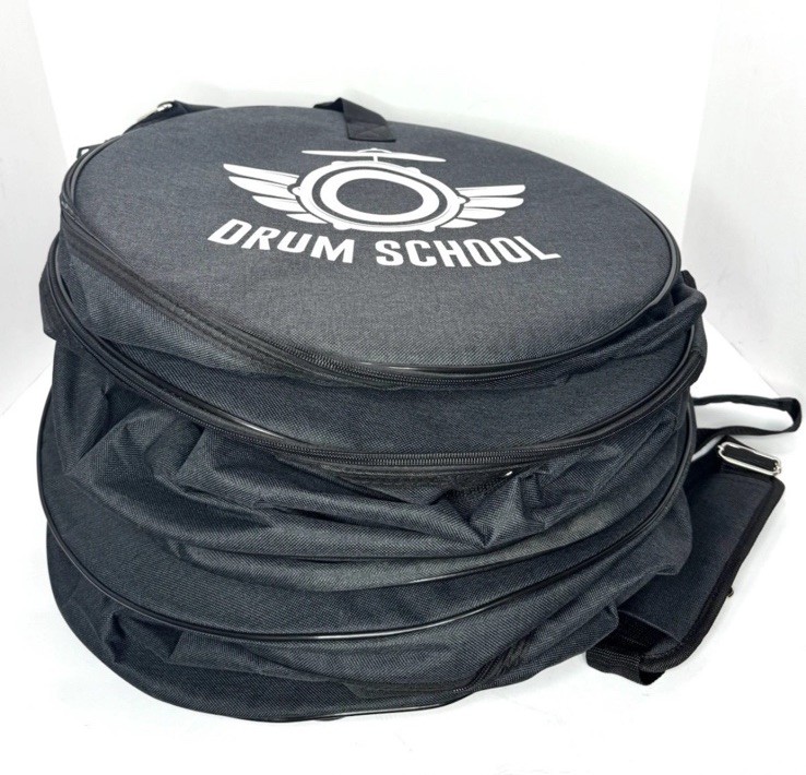 4-Piece Drum Bag Set Soft Carry Cases Black w/ Shoulder Strap