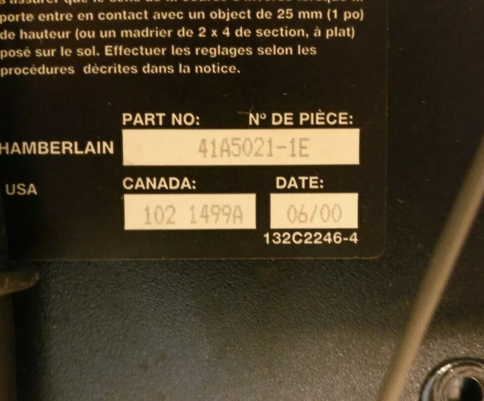 "MAIL IN REPAIR SERVICE ONLY" Chamberlain Security+  41A5021-1E  Logic Board