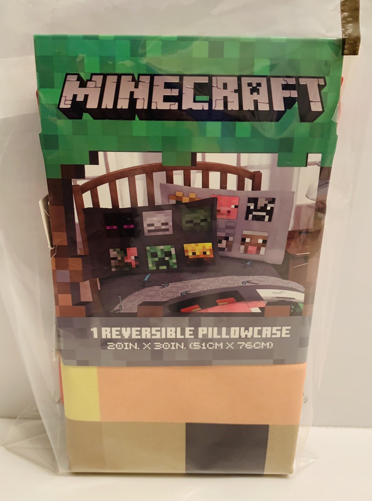 Minecraft Standard Reversible Pillowcase 20 x 30 inches