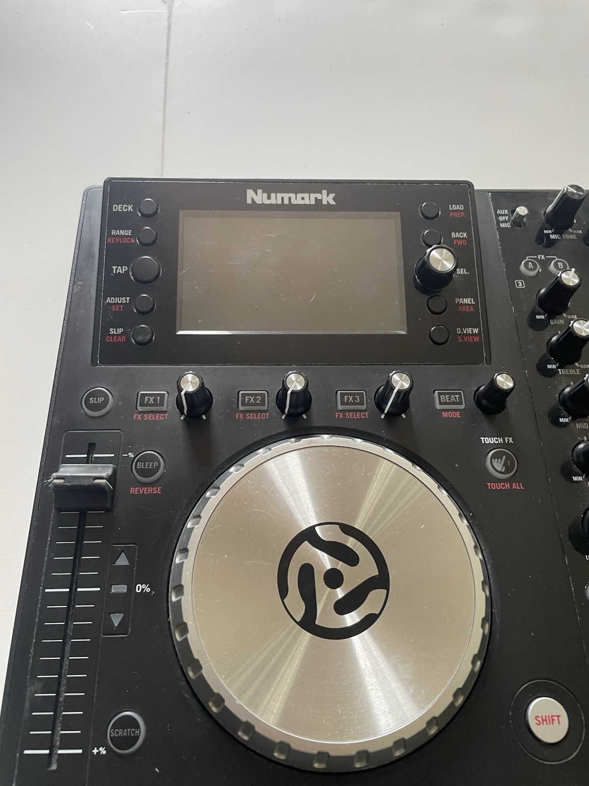Numark NV 4-Deck Dual-Display USB DJ Controller Turn Tabletop - Black