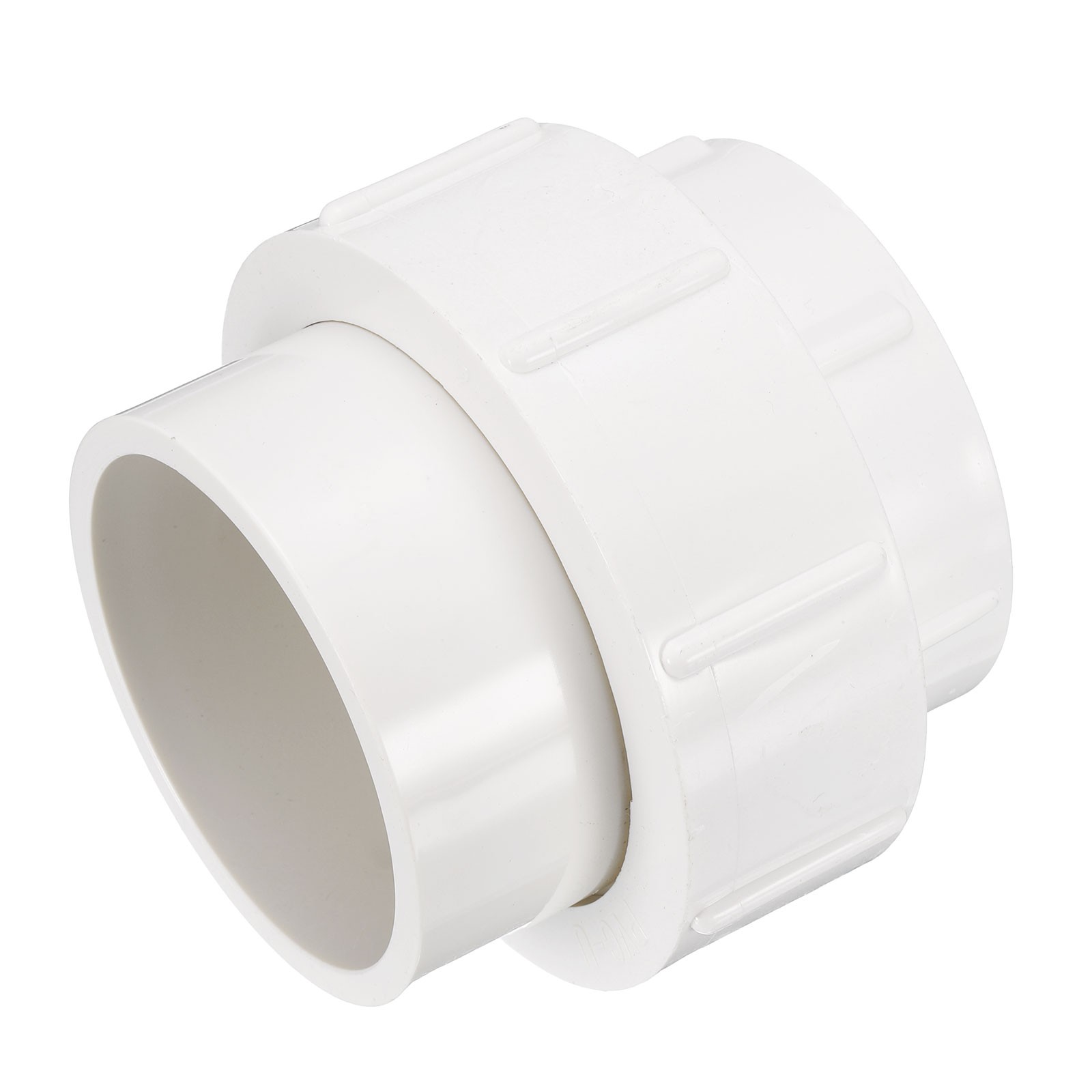 2.5" Union PVC Coupling Pipe Fitting Adapter, White