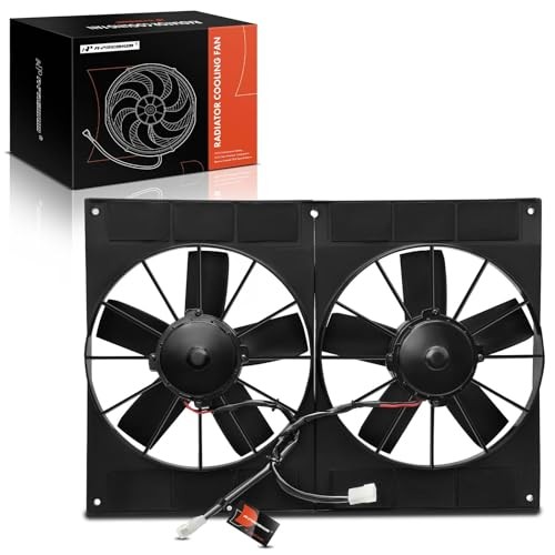 11'' 11 inch Dual Slim Fan Push Universal Electric Radiator Cooling Fan, 12V