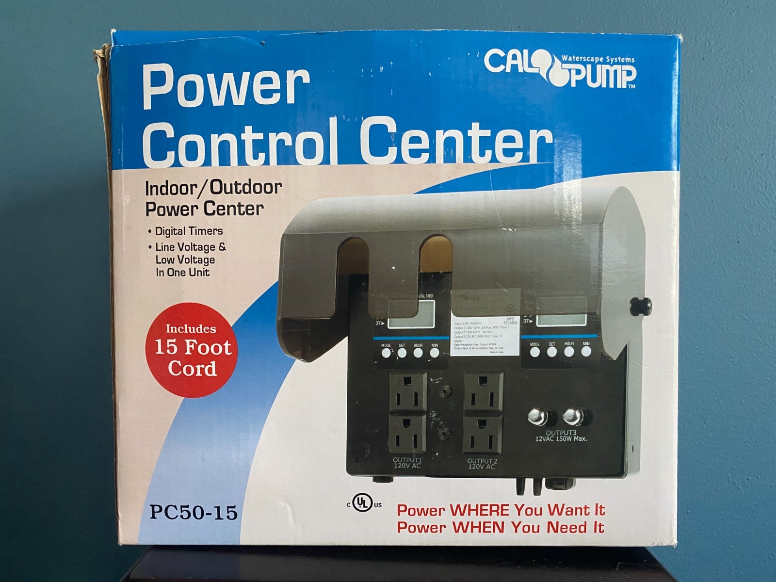 Cal Pump Indoor/Outdoor Power Control Center (Little GIANT) PC50-15: New in Box