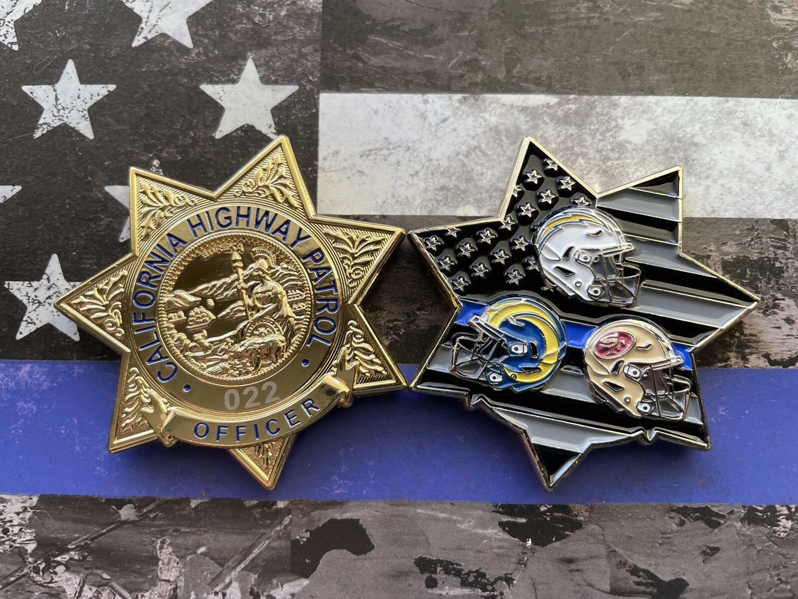 CHP Star Badge Football Challenge Coin