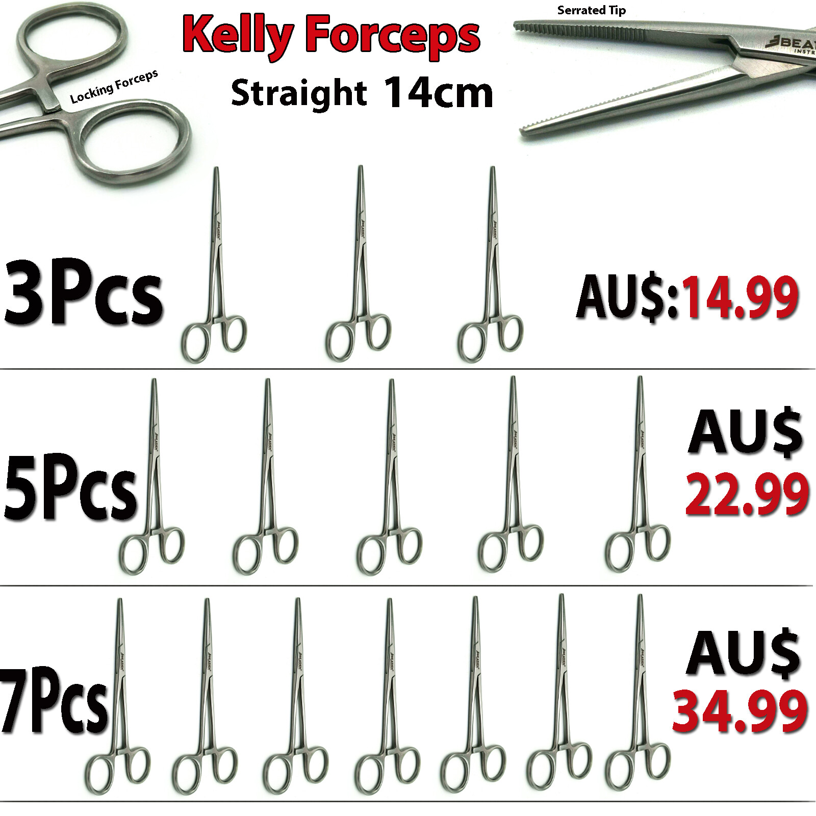 Hemostatic Surgical Straight Dental Locking Hemostat Forceps kelly Clamp Pliers