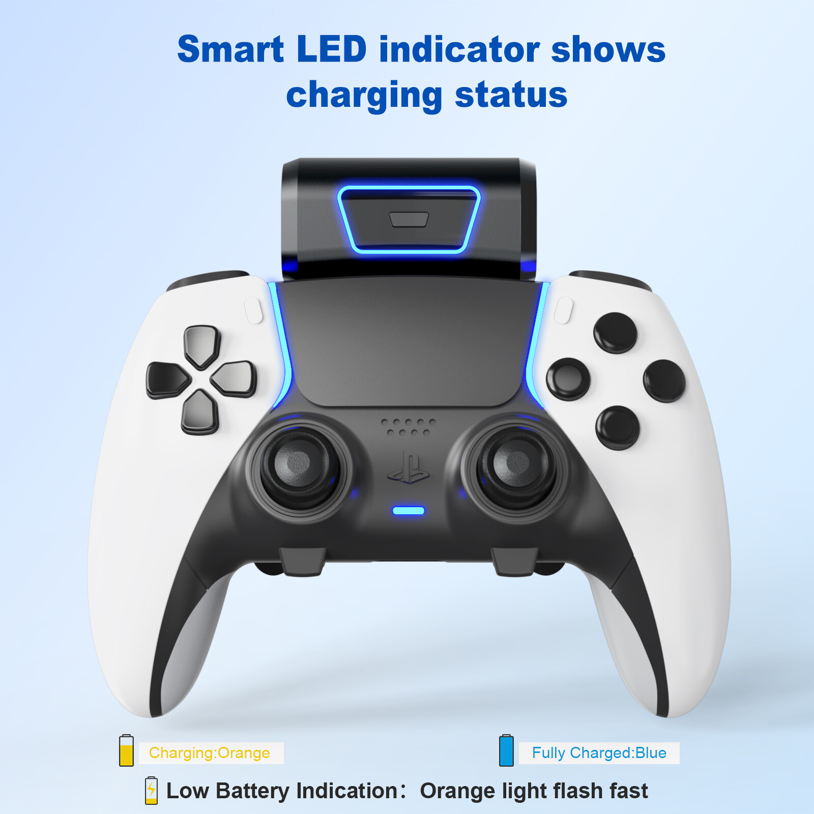 1900mAh Wireless Game Controller Charger Rechargeable Battery For PS5 Gamepad
