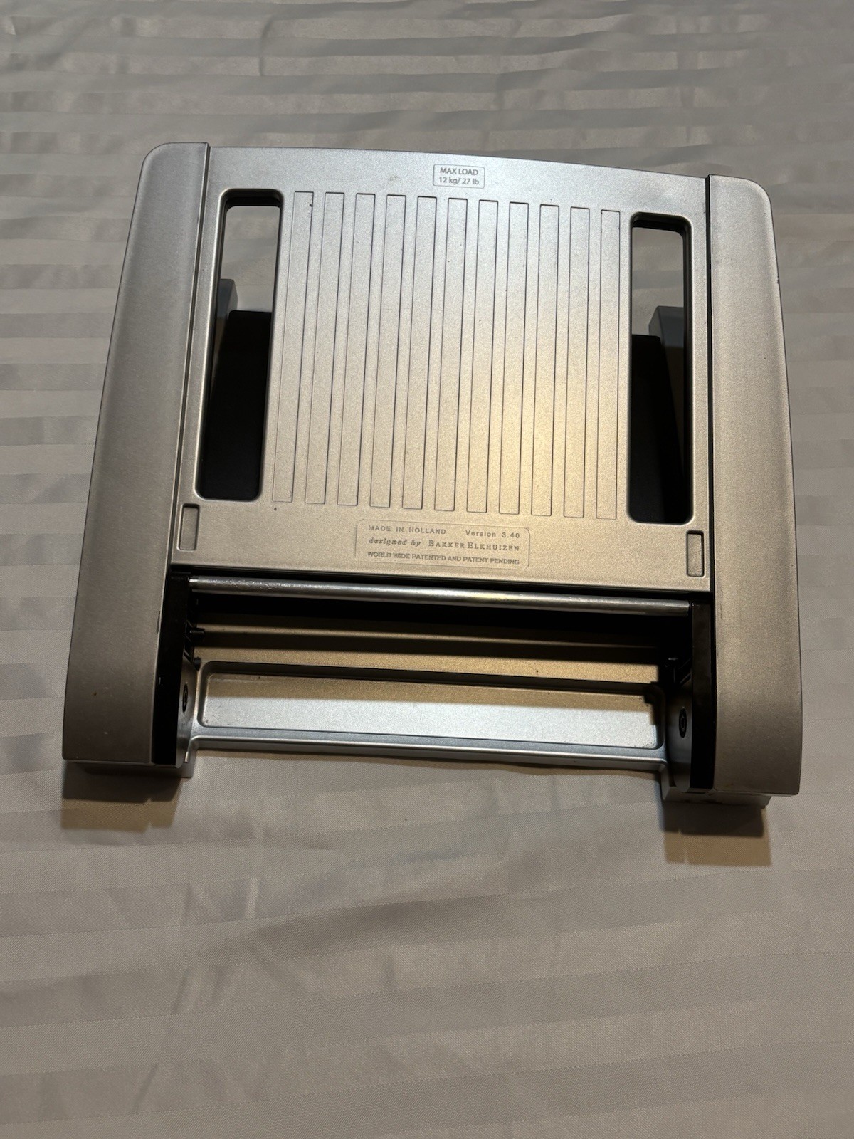 Bakker Elkhuizen Silver and Black Folding Laptop Stand