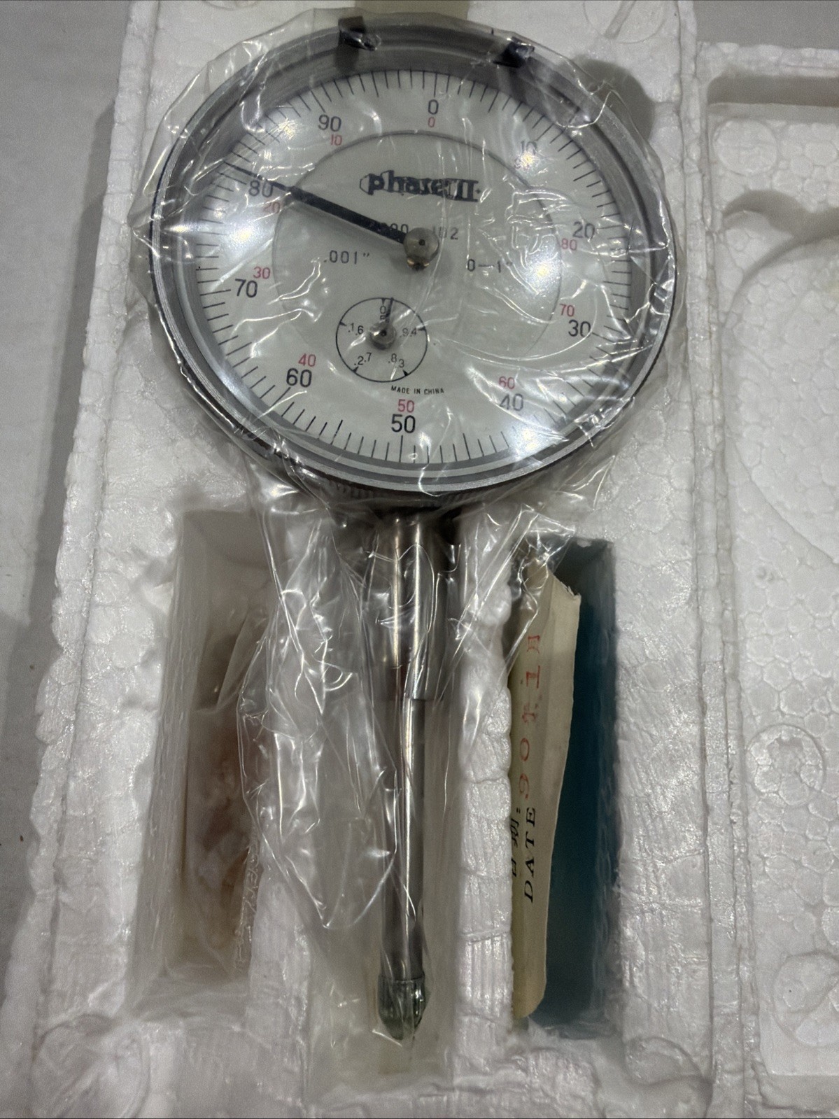 Precision 0-1" Range, 0-100 Dial test Indicator .0005" Graduation - NOS Phase II