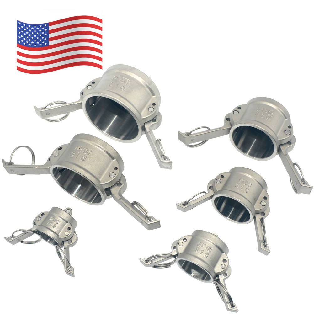 1/2" - 4“ inch Type DC Dust Cap Coupler Stainless Steel Fitting Camlock US STOCK