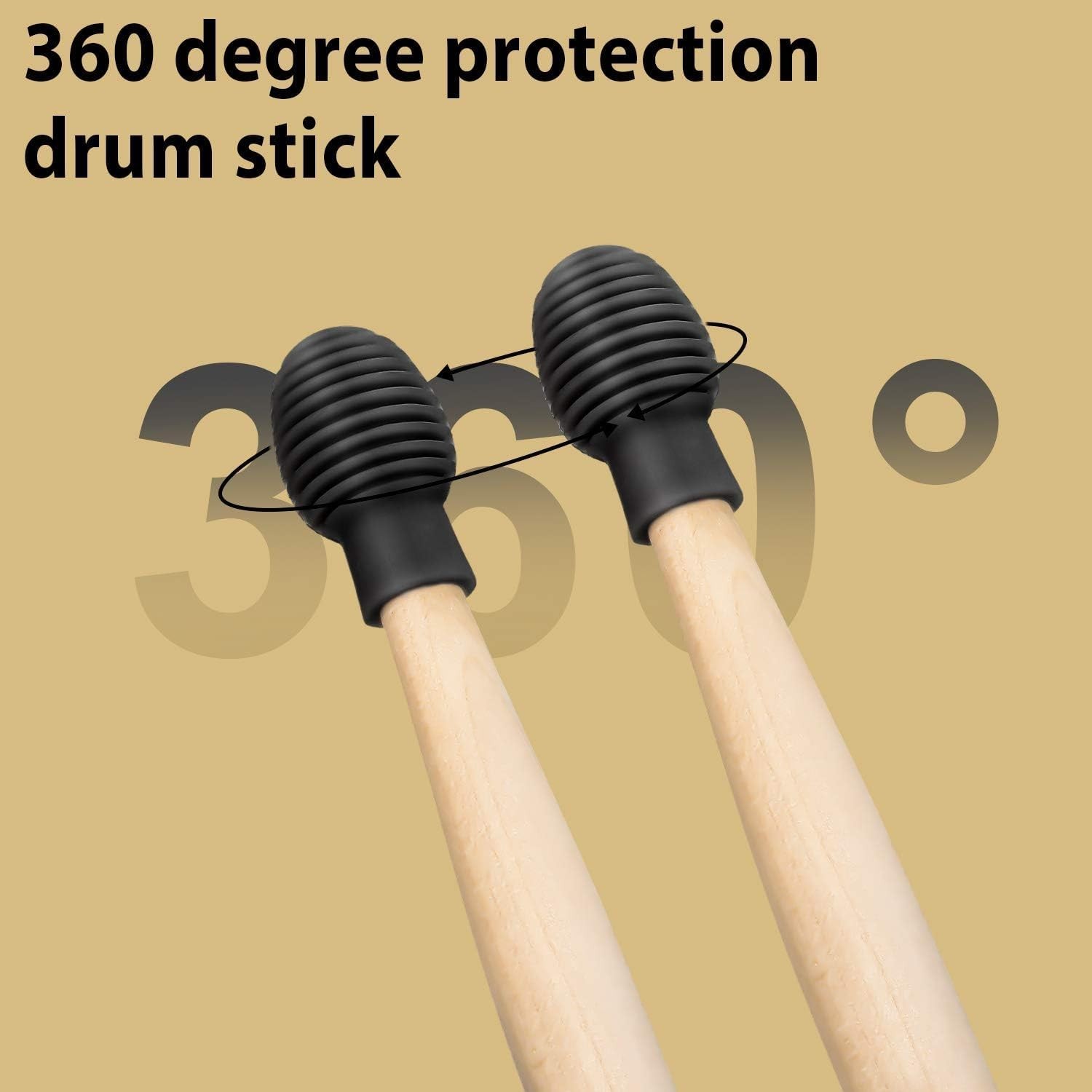 4-Piece Silicone Drum Mute Tips for Ultimate Quiet Practice - Noise-Reducing