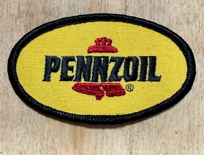 Vintage New Old Stock Pennzoil Iron-On Uniform Patch 3.5" x 2"  Ships Free