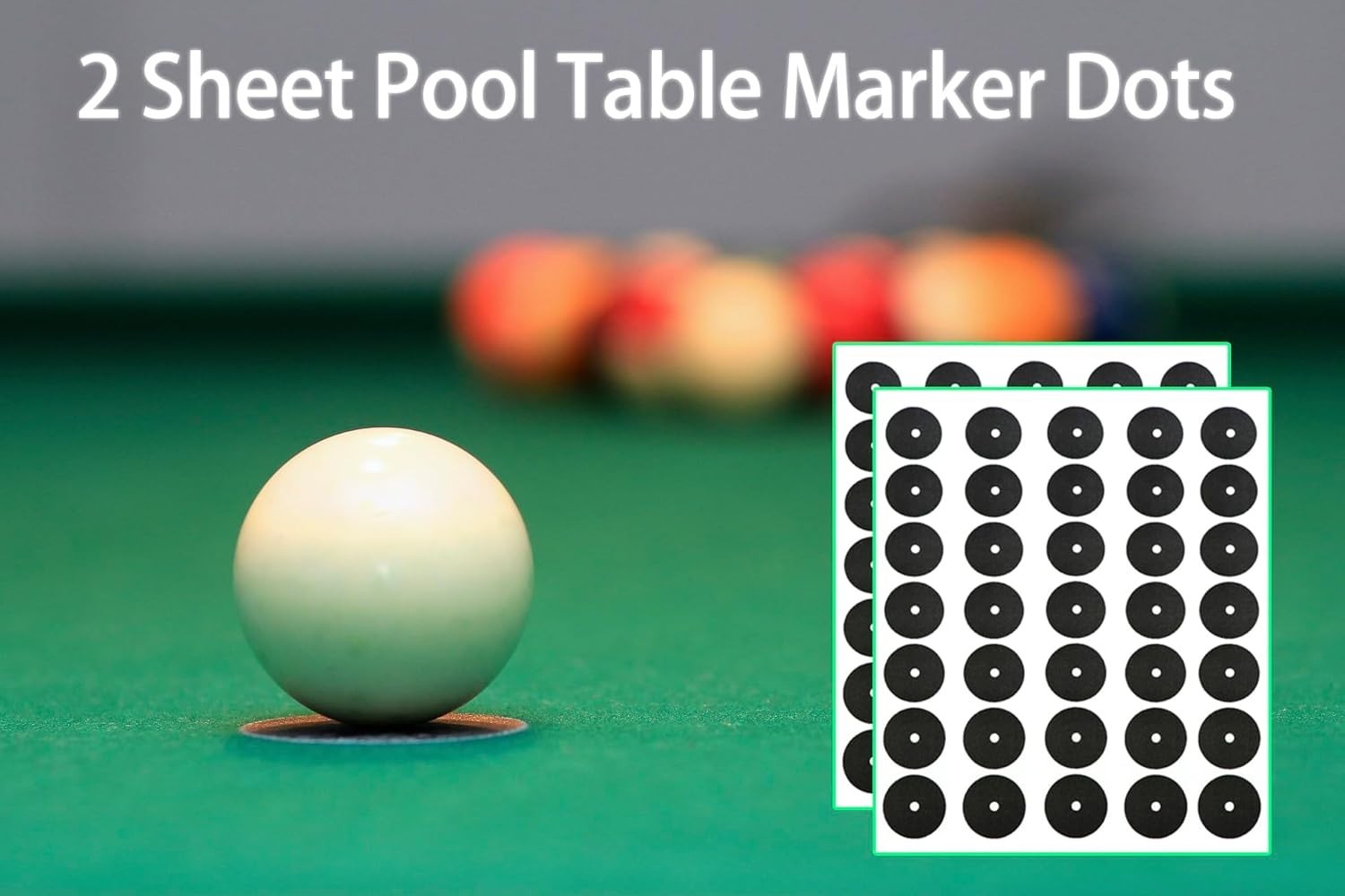LeFeng Pool Table Marker Dots - 70 Durable Adhesive Stickers for Precision Play