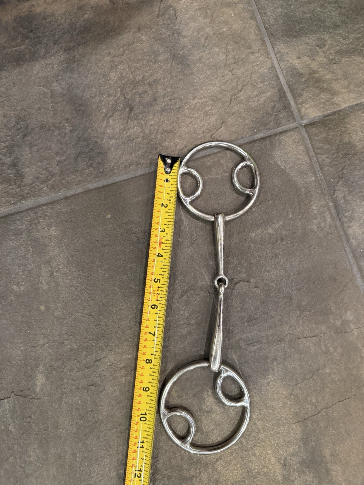Beval bit Snaffle Horse Bit w/ Large Circular Rings, Loose Ring Style