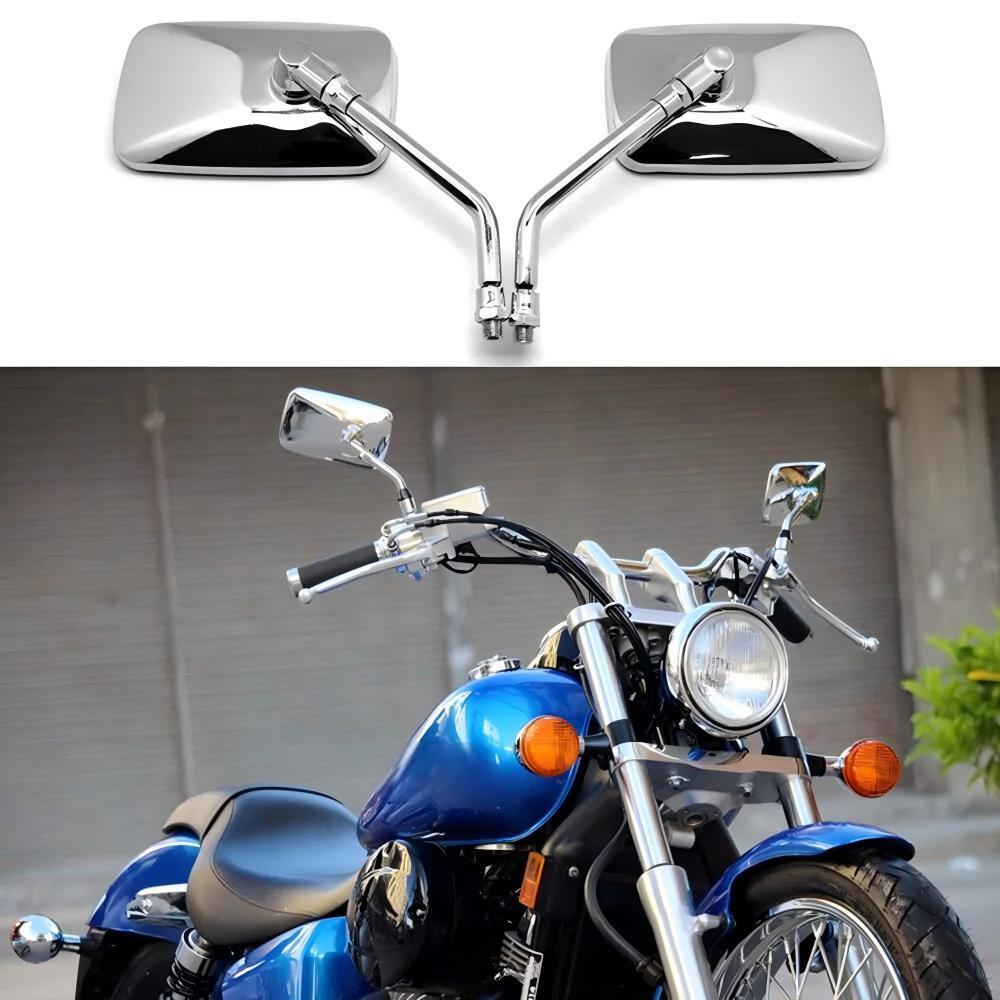 For Suzuki Intruder VS 700 750 800 1500 1400 Chrome Rectangle Rearview Mirrors
