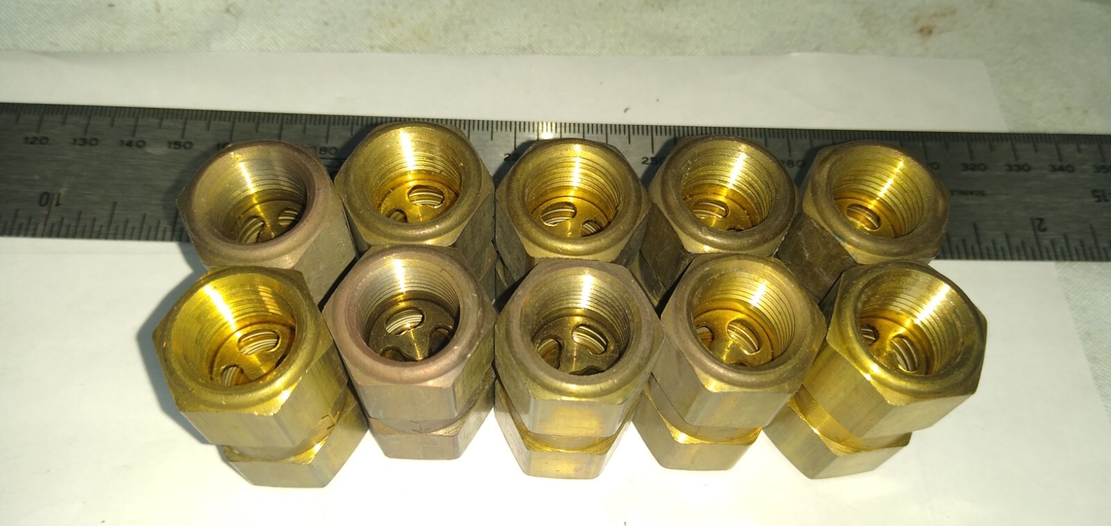 Lot of Two (2) New SMC 3/8" Brass Check Valves  3/8"NPT FxF