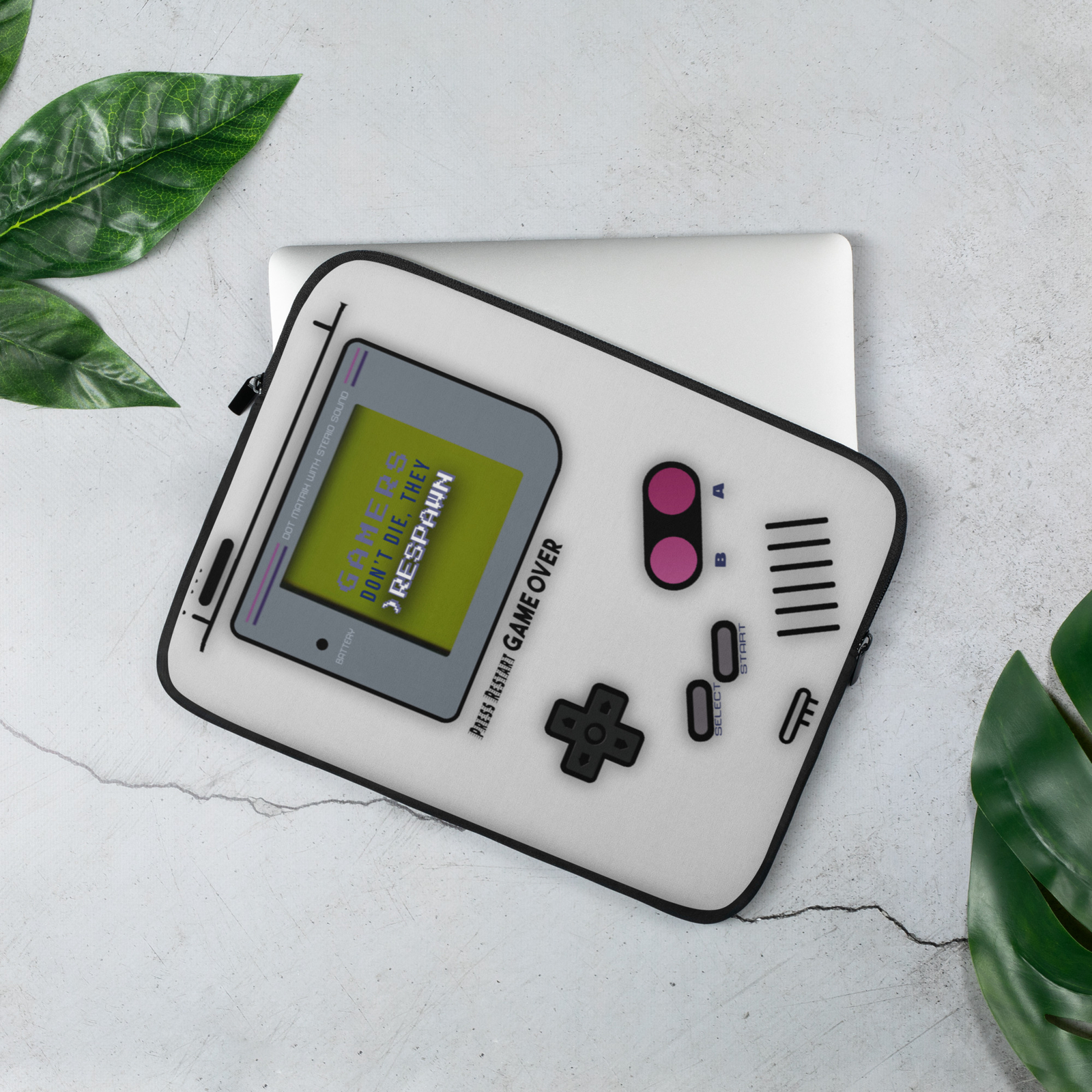 Game Over - Gamer Don't Die, They Just Respawn Laptop Sleeve