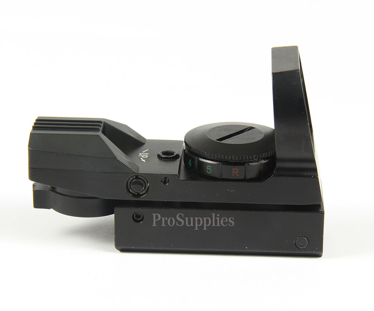 Red and Green Reflex Sight with 4 Reticles, 3/8" Dovetail Mount