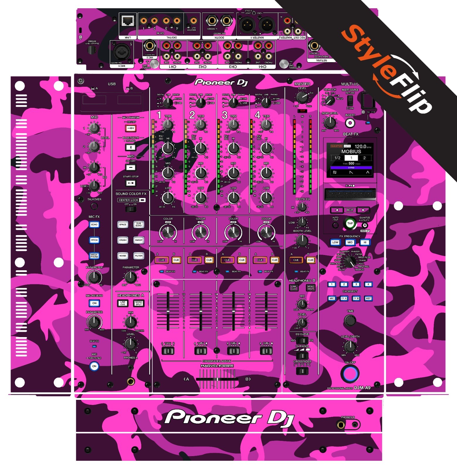 Pioneer DJM-A9 Skin | Pink Camo | Protective Decal | StyleFlip Skins
