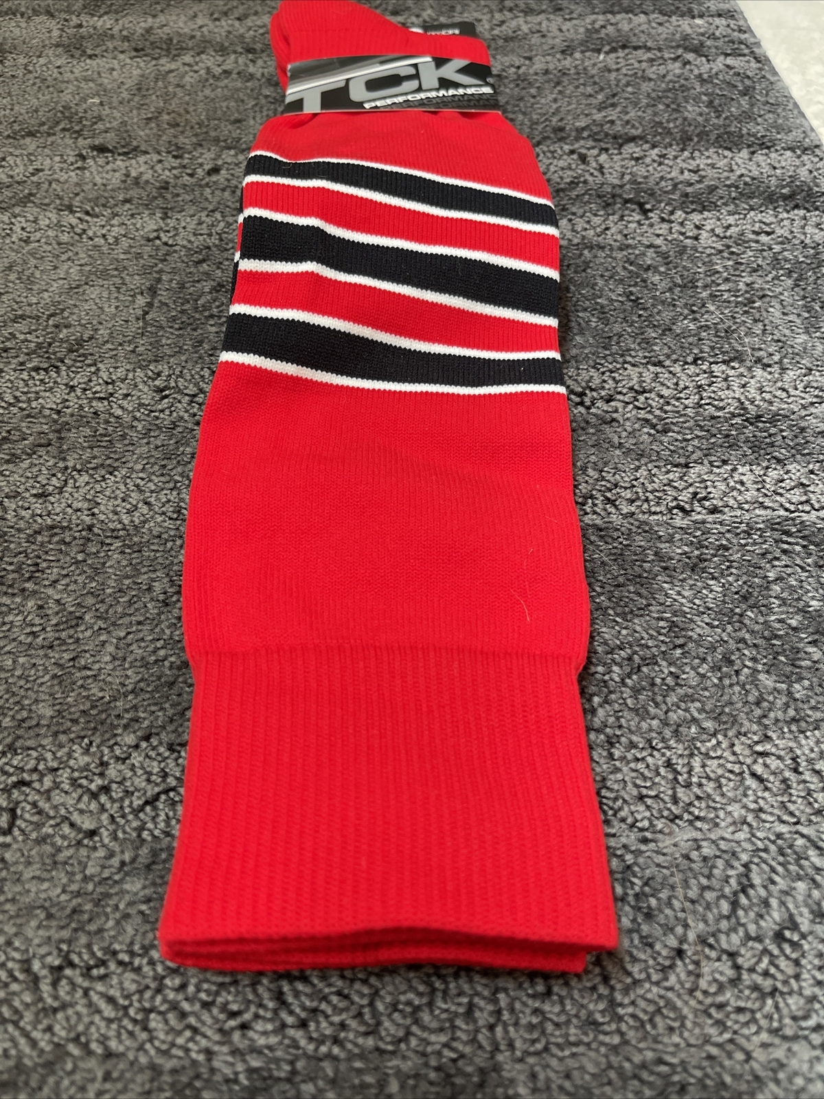 TCK Baseball or Softball Socks Red size Large