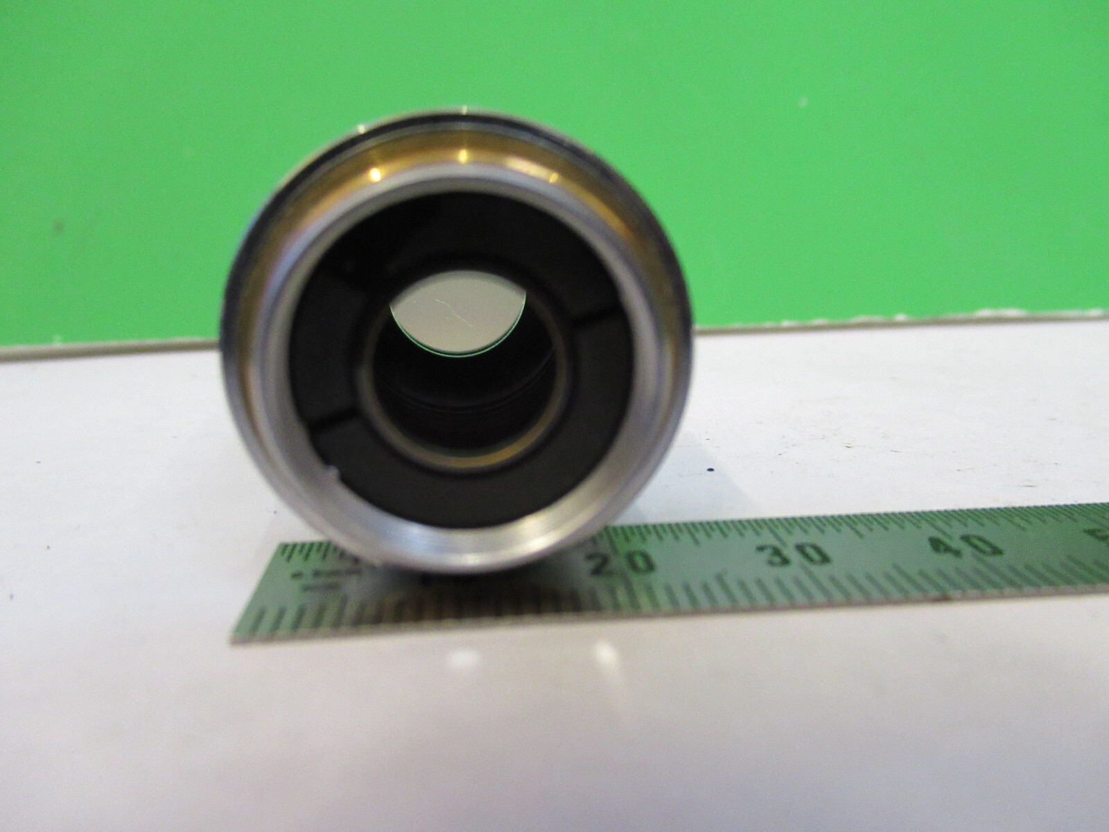 LEITZ wetzlar GERMANY OBJECTIVE MICROSCOPE PART EF 4X /160 AS PICTURED X2-A-39