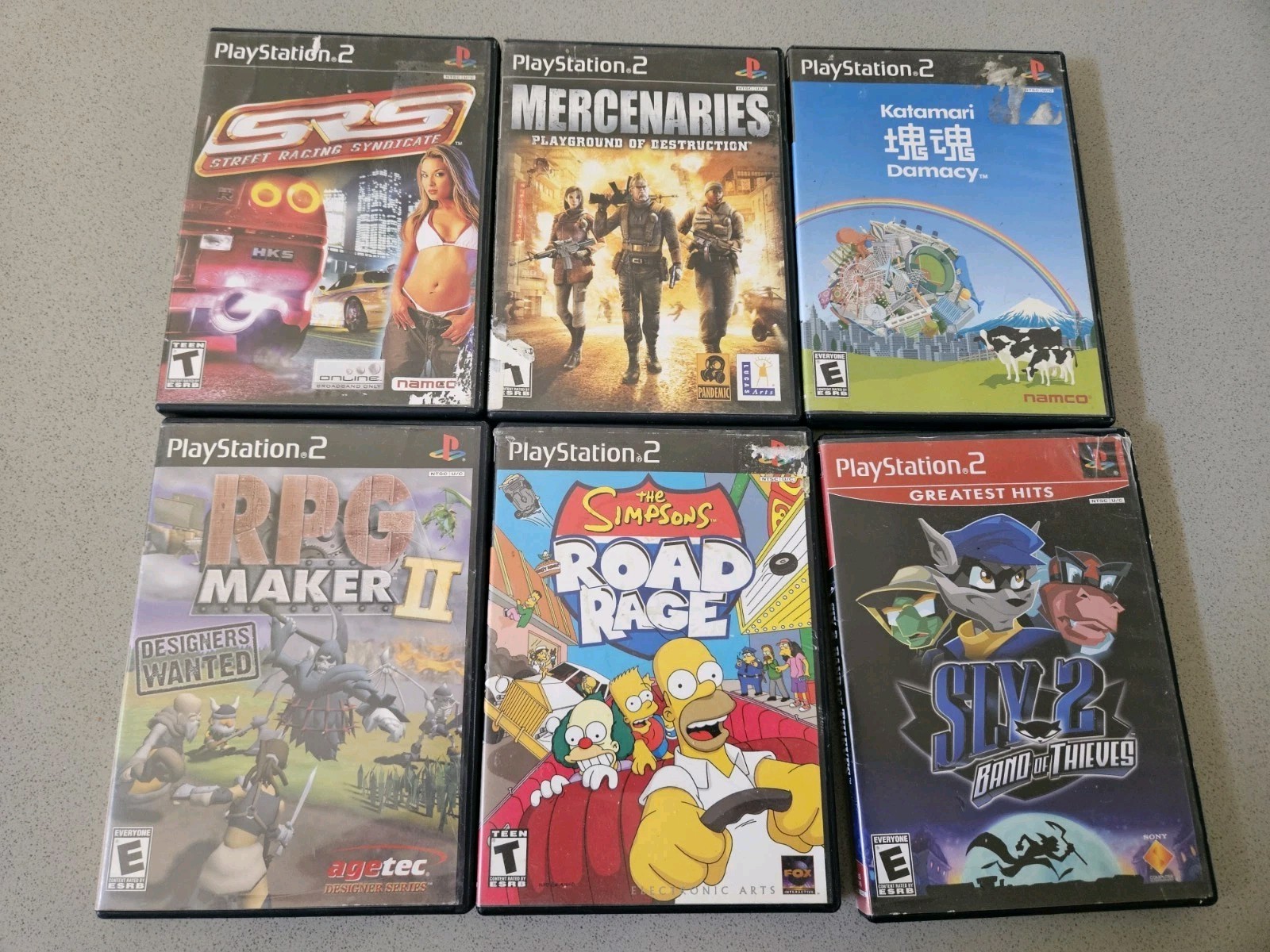 Six PS2 Game Cases - NO GAMES
