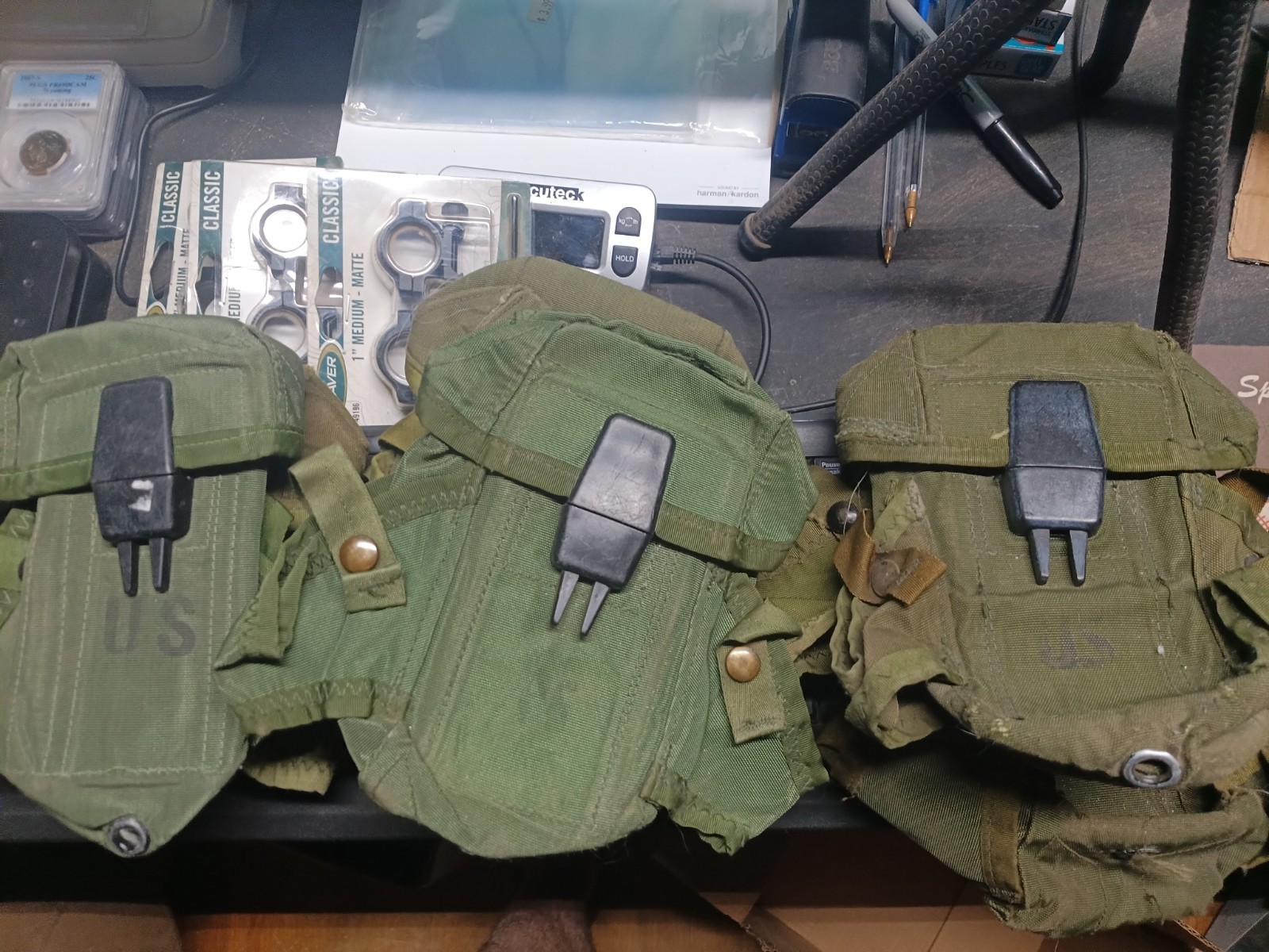 US Military ALICE LC-1 M16 30RD Mag Pouch OD Green (Used Surplus Lot of 8)