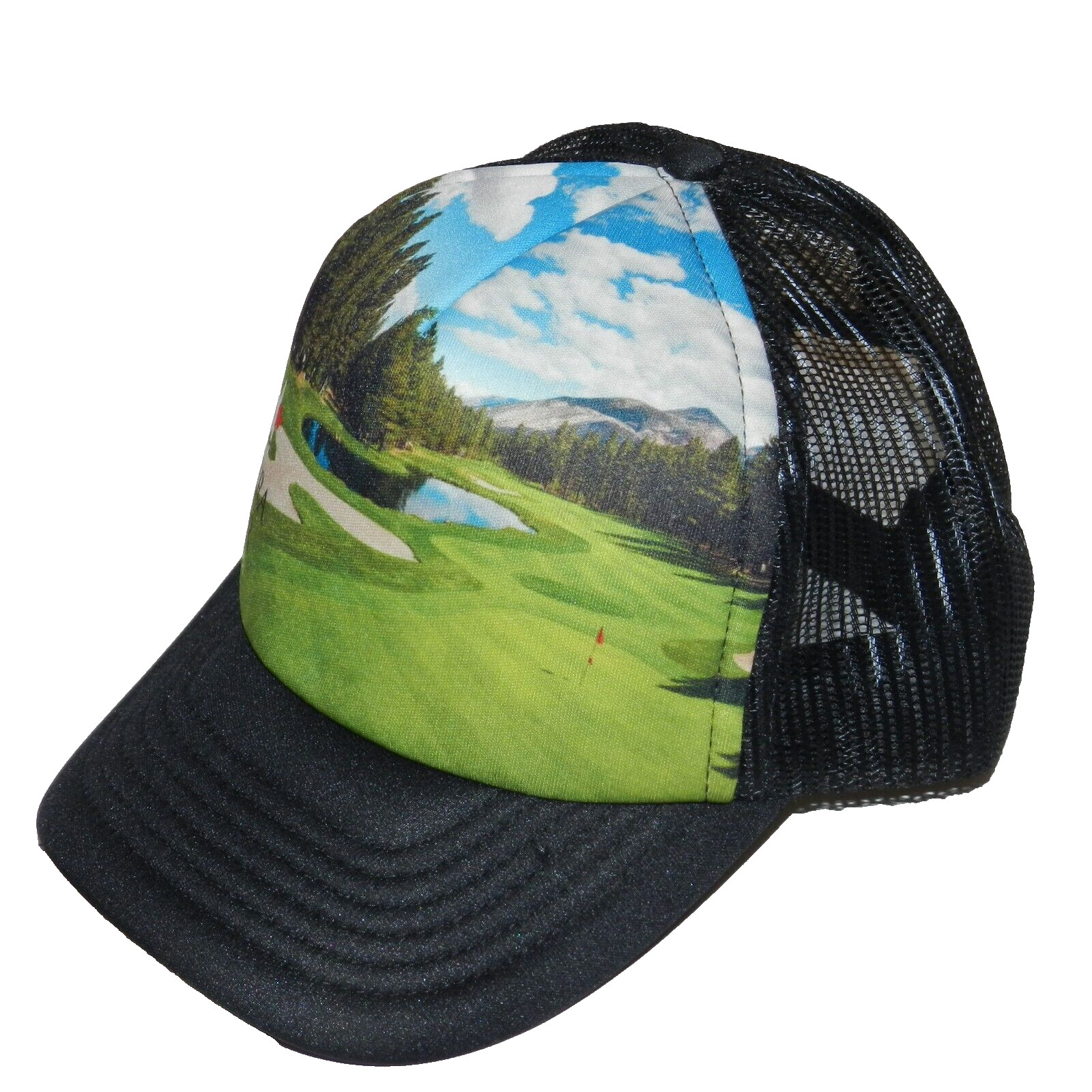 Sierra Star Golf Course Mammoth CA Cap Graphic Art Mesh Adjust Trucker