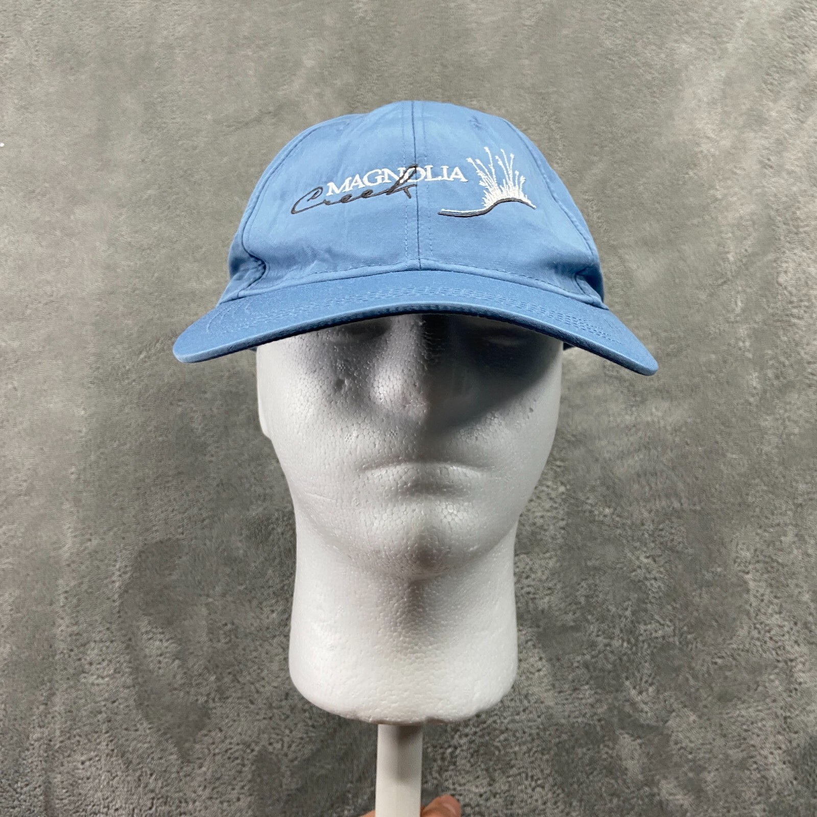 Magnolia Creek Golf Course Hat Ahead Preformance Mid Fit Adjustable Blue