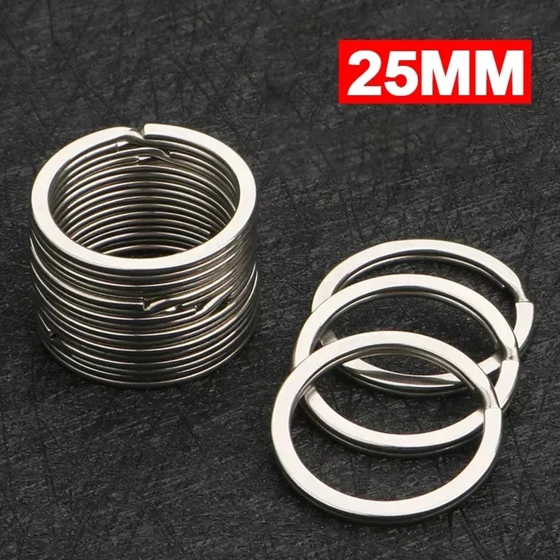 30PCS Key Rings Stainless Steel Assortment Heavy Duty Split Key Ring Loops