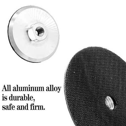2pcs 4 Inch Backer Pad with 5/8”-11 Thread Hook and Loop Backing Pad for Polish