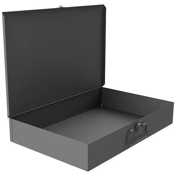 Mfg 1 Compartment Box, Steel, 18 in W x 12 in D x 3 in H 123-95  Mfg 123-95