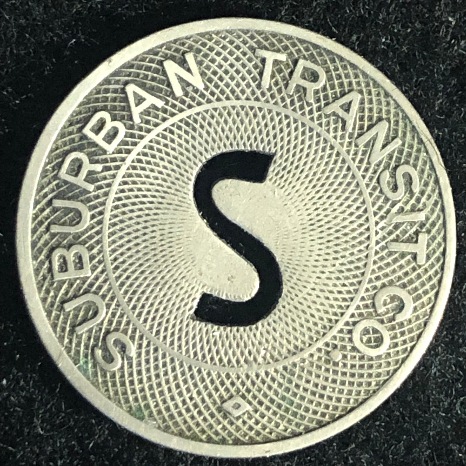 Suburban Transit Co. (Columbia, SC) G/F One Fare Token 23mm "S" Cutout