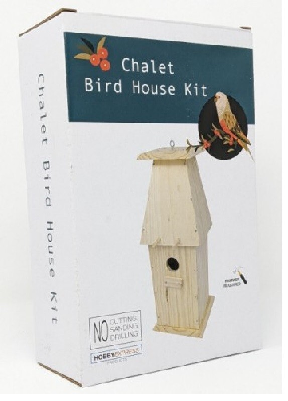 Hobby Express  Chalet Bird House Kit Wood #60008📌Fun to Build📌New in Box📌