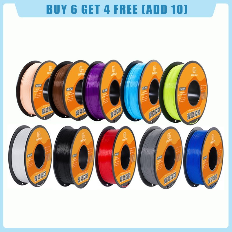 【BUY 6 GET 10】1KG/Rol 1.75 HS-PLA Geeetech High Speed PLA Filament Fast Printing