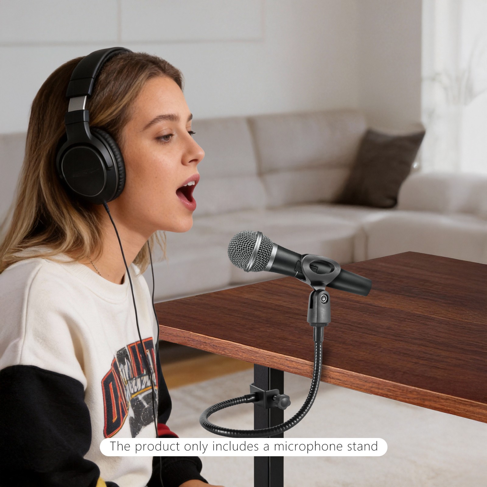 Adjustable Microphone Stand with Desk Clamp for Radio Broadcasting