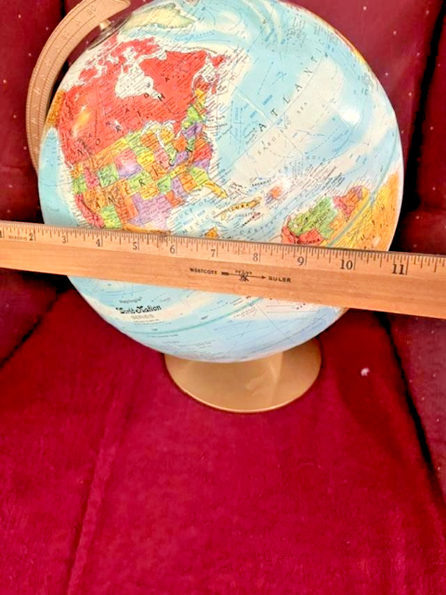 Large Rotating World Globe -- Desktop, Free Shipping