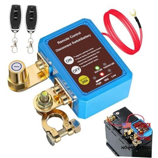 Smart Voltage Kill Switch 12V/24V 240A Remote Battery Disconnect Switch