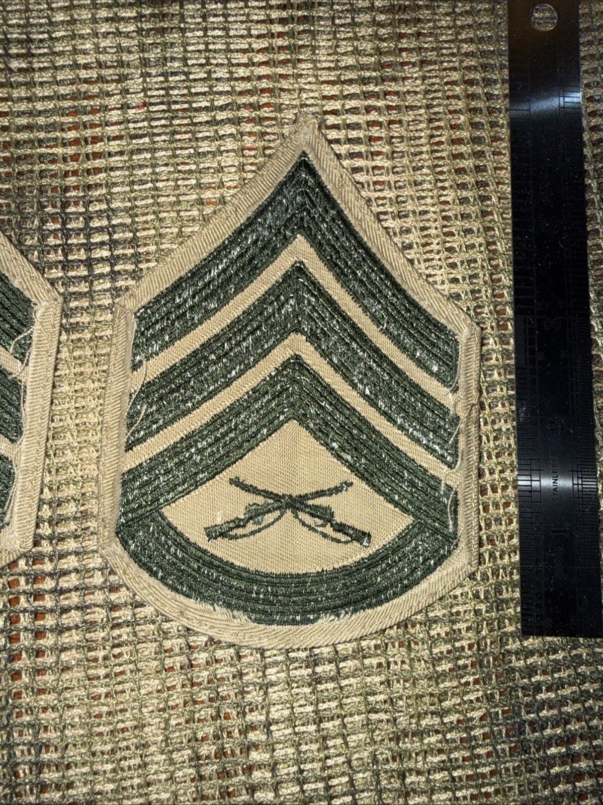 USMC Marine Corp Staff Sergeant E-6 Patch Shoulder Sleeve Insignia Pair